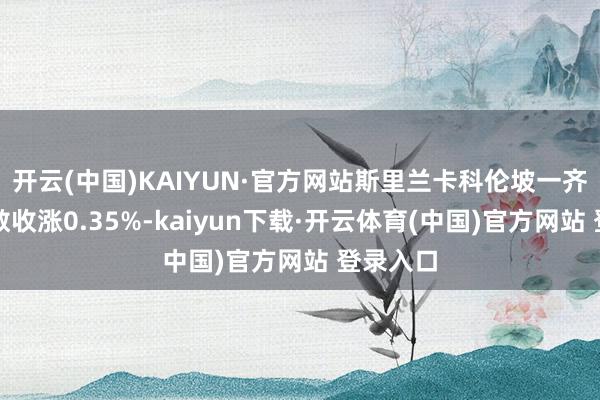 开云(中国)KAIYUN·官方网站斯里兰卡科伦坡一齐股价指数收涨0.35%-kaiyun下载·开云体育(中国)官方网站 登录入口