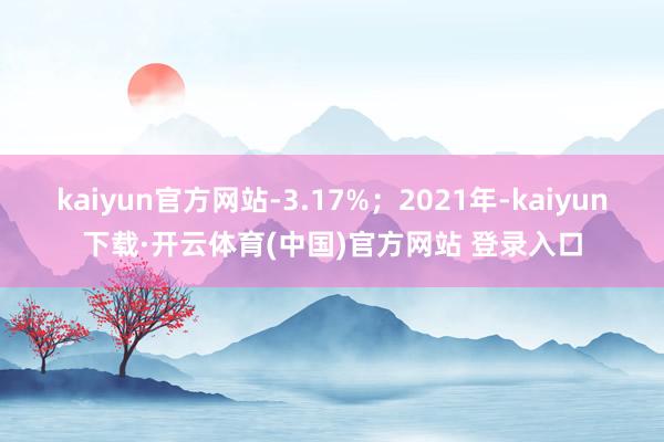 kaiyun官方网站-3.17%；2021年-kaiyun下载·开云体育(中国)官方网站 登录入口